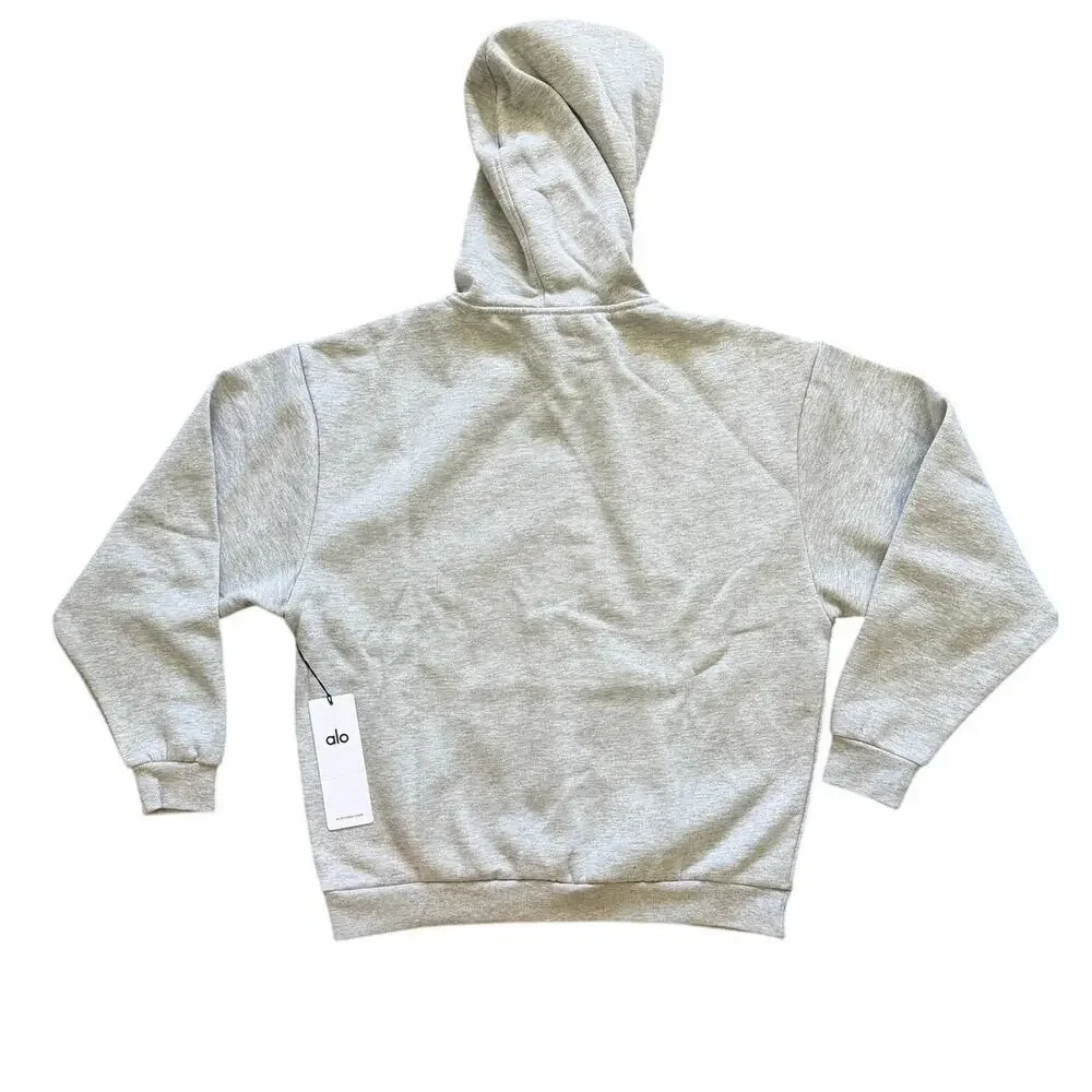 Alo Yoga Accolade Hoodie Sweatpants Set Athletic Heather Grey Large NWT